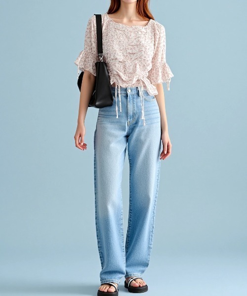 paravion（パラビオン）の「ギャザーパフ袖リボンブラウス（シャツ/ブラウス・レディース・ブラック/その他/ホワイト・FREE）」の19枚目の写真