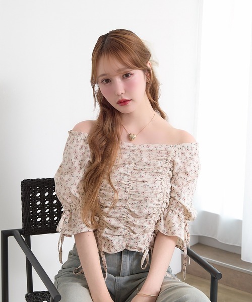 paravion（パラビオン）の「ギャザーパフ袖リボンブラウス（シャツ/ブラウス・レディース・ブラック/その他/ホワイト・FREE）」の11枚目の写真