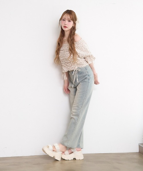 paravion（パラビオン）の「ギャザーパフ袖リボンブラウス（シャツ/ブラウス・レディース・ブラック/その他/ホワイト・FREE）」の15枚目の写真