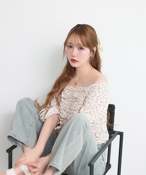 paravion（パラビオン）の「ギャザーパフ袖リボンブラウス（シャツ/ブラウス・レディース・ブラック/その他/ホワイト・FREE）」の12枚目の写真