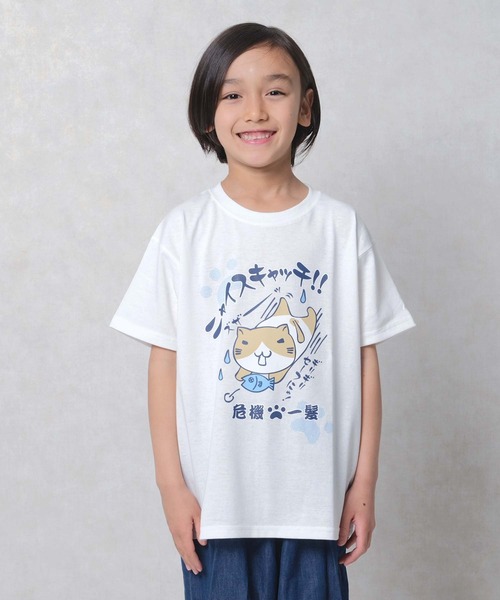 セール】キッズ ねこぶちさん 半袖Tシャツ（Tシャツ/カットソー