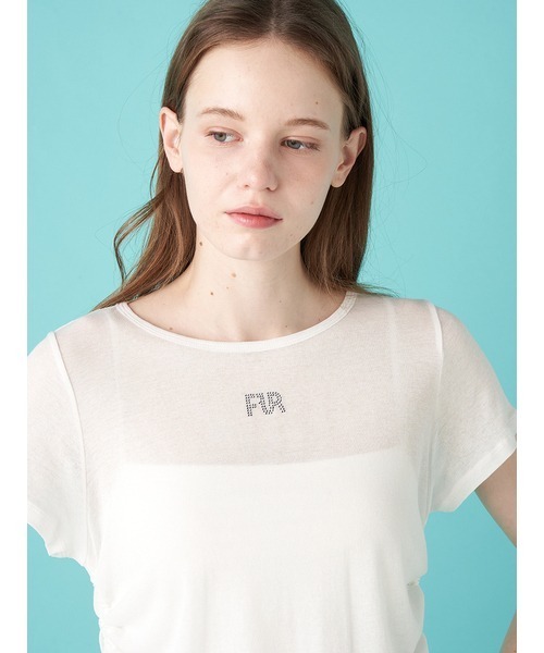 FURFUR(ファーファー)の「【WEB限定カラー】クリスタルロゴアシンメトリーTシャツ(Tシャツ/カットソー・レディース・ブラック/レッド/オフホワイト/サックスブルー・FREE)」の13枚目の写真