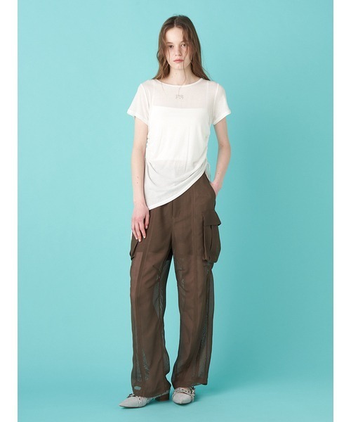 FURFUR(ファーファー)の「【WEB限定カラー】クリスタルロゴアシンメトリーTシャツ(Tシャツ/カットソー・レディース・ブラック/レッド/オフホワイト/サックスブルー・FREE)」の15枚目の写真