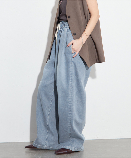 美品♡ 【接触冷感】アイシーリラックスデニム WEB限定追加》【接触冷感】アイシーリラックスデニム（デニム