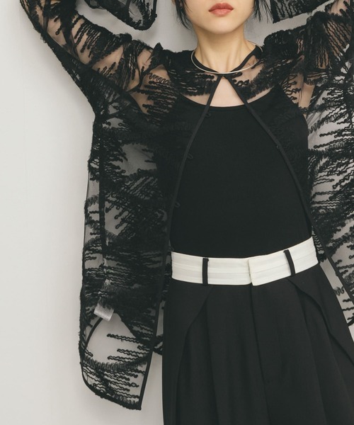 KBF（ケイビーエフ）の「バテンレースブラウス（シャツ/ブラウス・レディース・アイボリー/ブラック・ONE）」の13枚目の写真