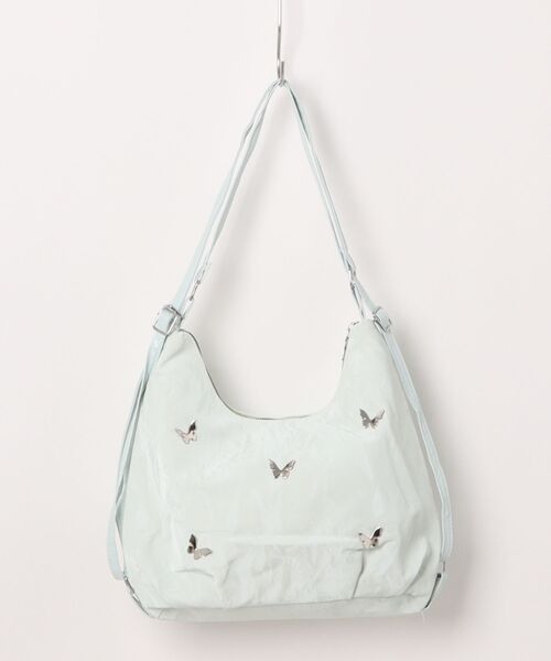 TONE SELECT GOODS（トーンセレクトグッズ）の「【urge select】バタフライモチーフ リュック/ショルダーバッグ【2way】（ショルダーバッグ・レディース・オフホワイト/ブルー/ブラック/ミント/ライトグレー・FREE）」の13枚目の写真