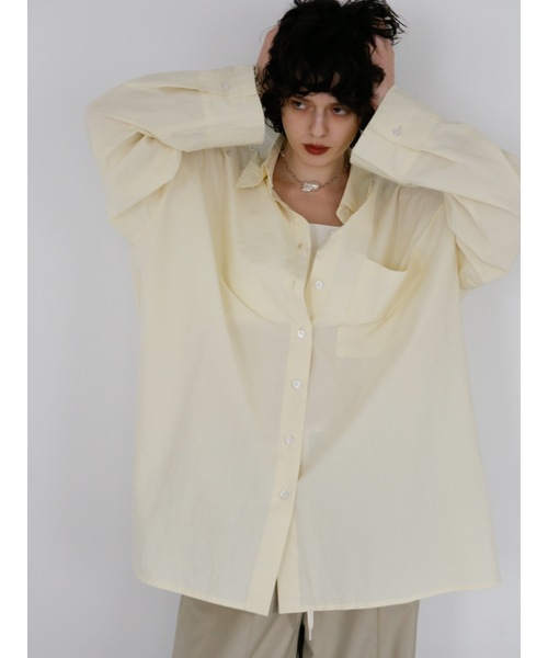 Katrin TOKYO(カトリーントーキョー)の「cut off big shirt(シャツ/ブラウス・レディース・ブルー/イエロー/ピンク・FREE/XS)」の3枚目の写真