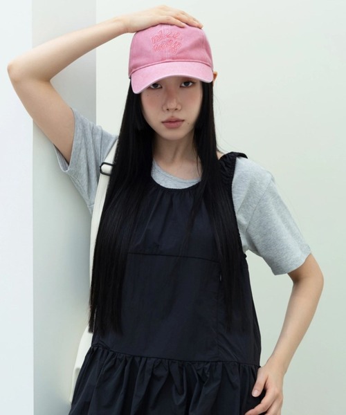 3.3 Field Trip （3.3フィールドトリップ）の「3.3Field Trip／チェーンステッチCAP（キャップ・レディース・ブルー/アイボリー/ピンク・FREE）」の8枚目の写真