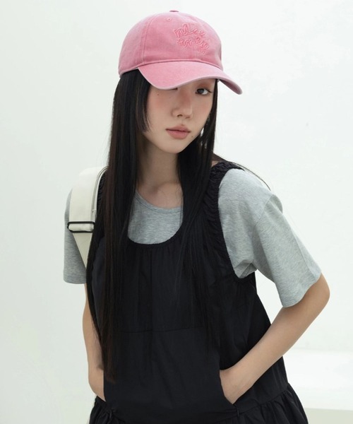 3.3 Field Trip （3.3フィールドトリップ）の「3.3Field Trip／チェーンステッチCAP（キャップ・レディース・ブルー/アイボリー/ピンク・FREE）」の9枚目の写真