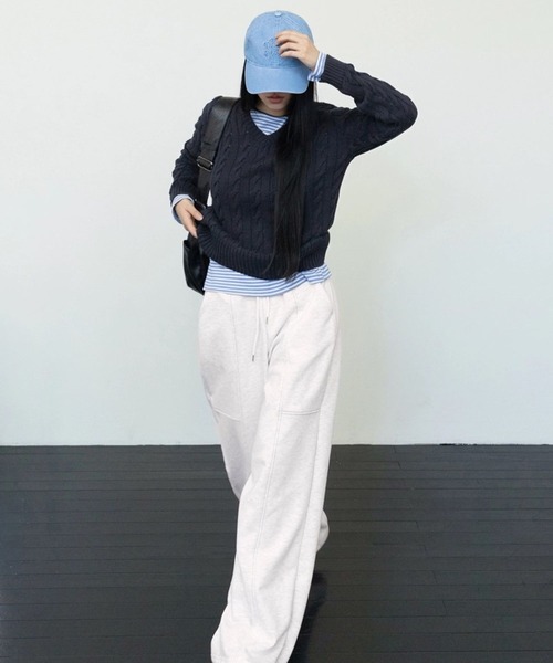 3.3 Field Trip （3.3フィールドトリップ）の「3.3Field Trip／チェーンステッチCAP（キャップ・レディース・ブルー/アイボリー/ピンク・FREE）」の21枚目の写真