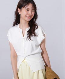 キーネックニットジレ