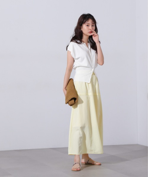 N.（N. Natural Beauty Basic）（エヌエヌナチュラルビューティーベーシック）の「キーネックニットジレ（ベスト・レディース・ブラックミックス/オフホワイト/ブルー・MEDIUM）」の7枚目の写真