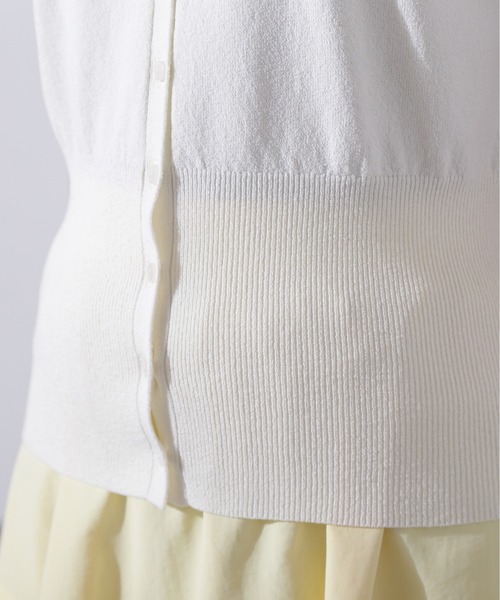 N.（N. Natural Beauty Basic）（エヌエヌナチュラルビューティーベーシック）の「キーネックニットジレ（ベスト・レディース・ブラックミックス/オフホワイト/ブルー・MEDIUM）」の13枚目の写真