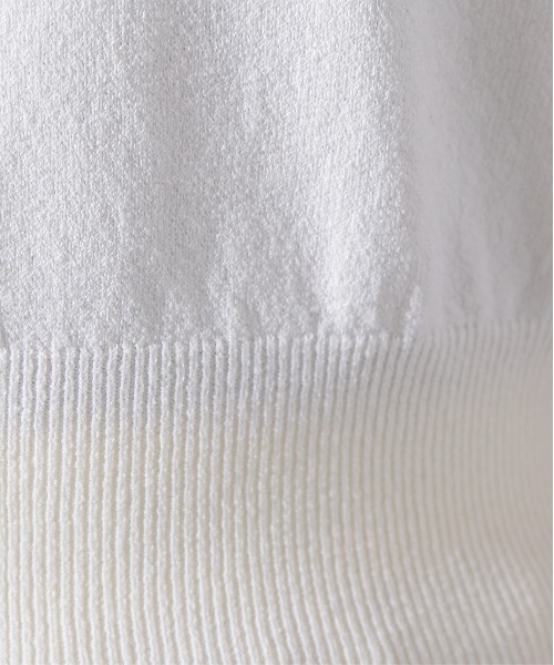 N.（N. Natural Beauty Basic）（エヌエヌナチュラルビューティーベーシック）の「キーネックニットジレ（ベスト・レディース・ブラックミックス/オフホワイト/ブルー・MEDIUM）」の14枚目の写真