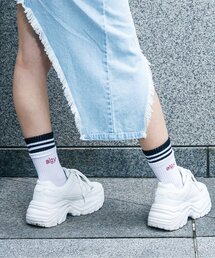 algy | 【抗菌防臭】レイヤード風ラインクルーソックス(ソックス/靴下)