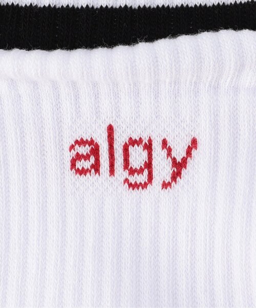 algy（アルジー）の「【抗菌防臭】レイヤード風ラインクルーソックス（ソックス/靴下・キッズ・ブラック/オフホワイト/ミント・21/24）」の13枚目の写真