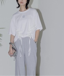 Eimee Law | サイドフリル ドロスト クロップドTシャツ(Tシャツ/カットソー)