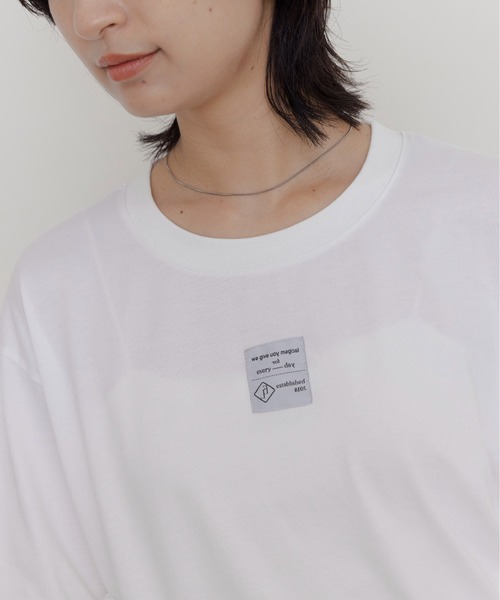 サイドフリル ドロスト クロップドTシャツ Eimee Law│Eimee Law