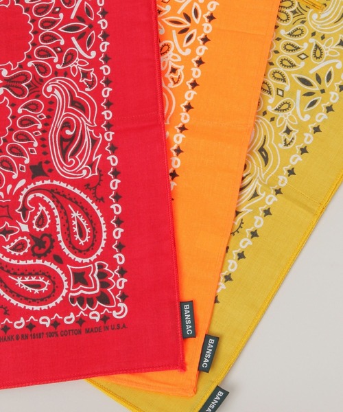 RAGEBLUE（レイジブルー）の「【BANSAC/バンサック】バンダナBAG（ショルダーバッグ・レディース・オレンジ系その他7/グリーン系その他/その他22/イエロー系その他/ピンク系その他/オフホワイト/マスタード/レッド・FREE）」の11枚目の写真