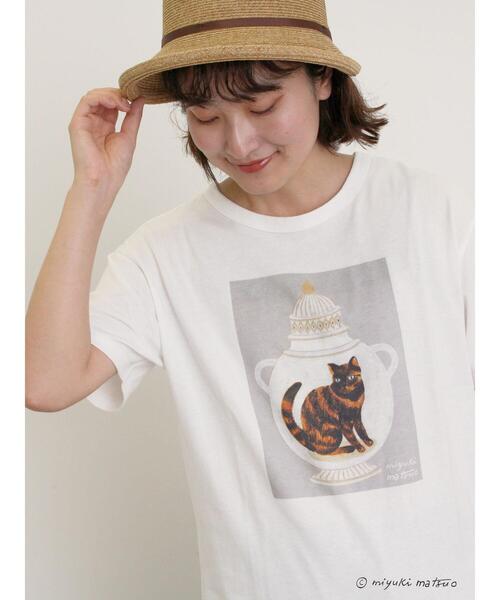 SM2【miyuki matsuo×Samansa Mos2】タックTシャツ新品 セール】 【miyuki matsuo×Samansa Mos2】タックTシャツ（オフ