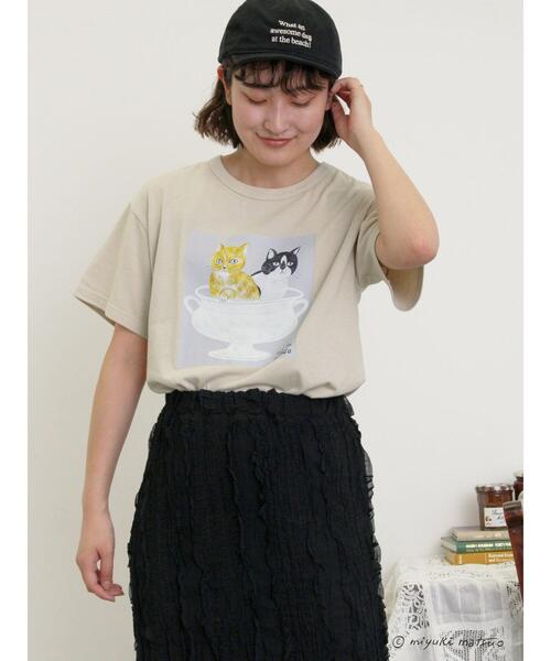 SM2【miyuki matsuo×Samansa Mos2】タックTシャツ新品 セール】 【miyuki matsuo×Samansa Mos2】タックTシャツ（オフ