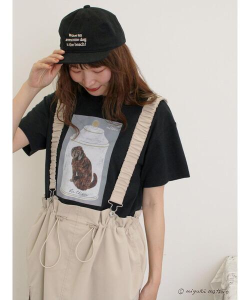 Samansa Mos2（サマンサ モスモス）の「【miyuki matsuo×Samansa Mos2】Tシャツ（Tシャツ/カットソー・レディース・ベージュ/ブラック/オフホワイト・F）」の10枚目の写真