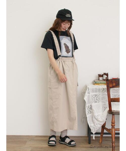 Samansa Mos2（サマンサ モスモス）の「【miyuki matsuo×Samansa Mos2】Tシャツ（Tシャツ/カットソー・レディース・ベージュ/ブラック/オフホワイト・F）」の12枚目の写真