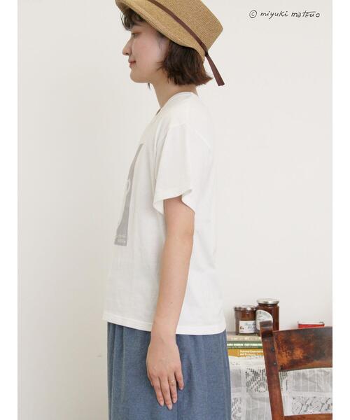 Samansa Mos2（サマンサ モスモス）の「【miyuki matsuo×Samansa Mos2】Tシャツ（Tシャツ/カットソー・レディース・ベージュ/ブラック/オフホワイト・F）」の21枚目の写真