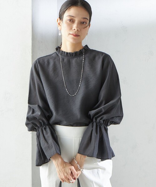 HARIO Lampwork Factory（ハリオランプワークファクトリー）の「【SHIPS別注】HARIO:ウェーブ ピアス（ピアス（両耳用）・レディース・ライトホワイト・ONE SIZE）」の6枚目の写真