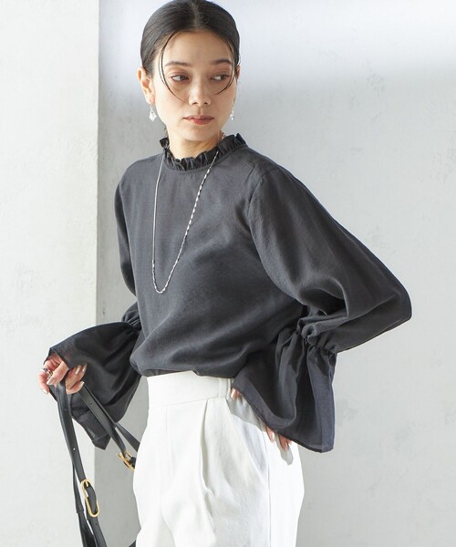 HARIO Lampwork Factory（ハリオランプワークファクトリー）の「【SHIPS別注】HARIO:ウェーブ ピアス（ピアス（両耳用）・レディース・ライトホワイト・ONE SIZE）」の8枚目の写真