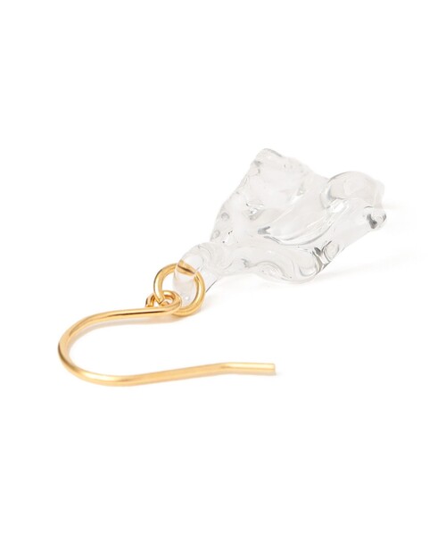 HARIO Lampwork Factory（ハリオランプワークファクトリー）の「【SHIPS別注】HARIO:ウェーブ ピアス（ピアス（両耳用）・レディース・ライトホワイト・ONE SIZE）」の10枚目の写真