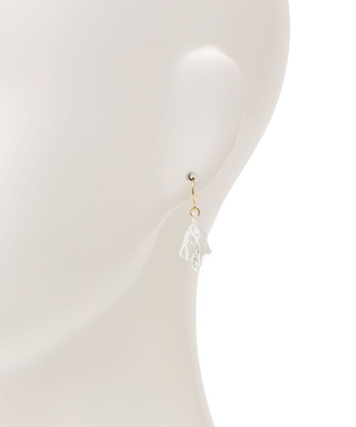 HARIO Lampwork Factory（ハリオランプワークファクトリー）の「【SHIPS別注】HARIO:ウェーブ ピアス（ピアス（両耳用）・レディース・ライトホワイト・ONE SIZE）」の11枚目の写真