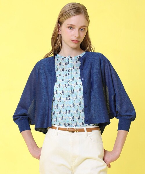 シアー天竺ドルマン カーディガン