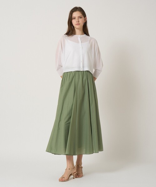 ANAYI(アナイ)の「シアー天竺ドルマン カーディガン(カーディガン/ボレロ・レディース・コーラル/ブルー/ブラック/ホワイト/ベージュ/ライトグレー/ネイビー/シルバー/ピンク・38/36)」の13枚目の写真