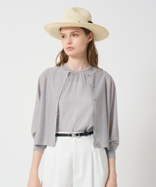 ANAYI(アナイ)の「シアー天竺ドルマン カーディガン(カーディガン/ボレロ・レディース・コーラル/ブルー/ブラック/ホワイト/ベージュ/ライトグレー/ネイビー/シルバー/ピンク・38/36)」の12枚目の写真