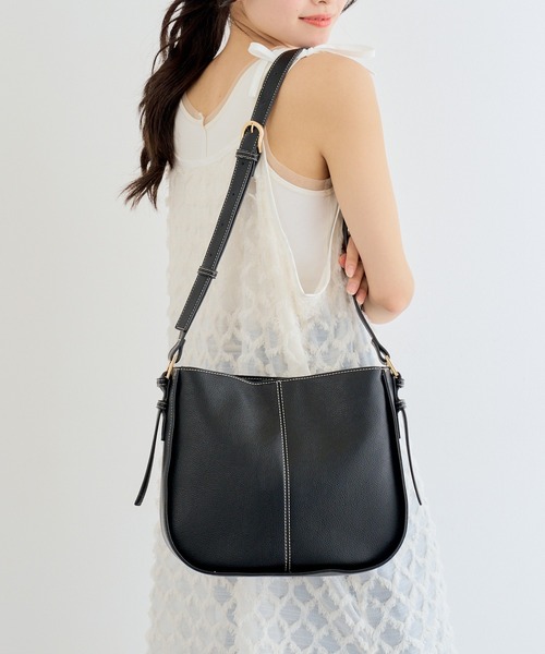 MIAN (ミアン)の「【MIAN】CHIVE ラウンドショルダーバッグ / 2241-233-1(ショルダーバッグ・レディース・ブラック/グレイッシュベージュ/アイボリー・FREE)」の16枚目の写真