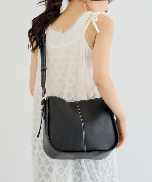 MIAN (ミアン)の「【MIAN】CHIVE ラウンドショルダーバッグ / 2241-233-1(ショルダーバッグ・レディース・ブラック/グレイッシュベージュ/アイボリー・FREE)」の18枚目の写真