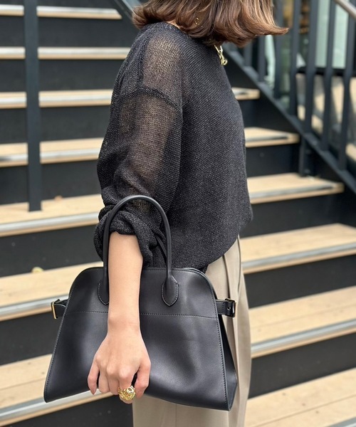 Emma Taylor（エマテイラー）の「ペーパーヤーンルーズプルオーバー（ニット/セーター・レディース・ホワイト/ブラック・FREE）」の14枚目の写真