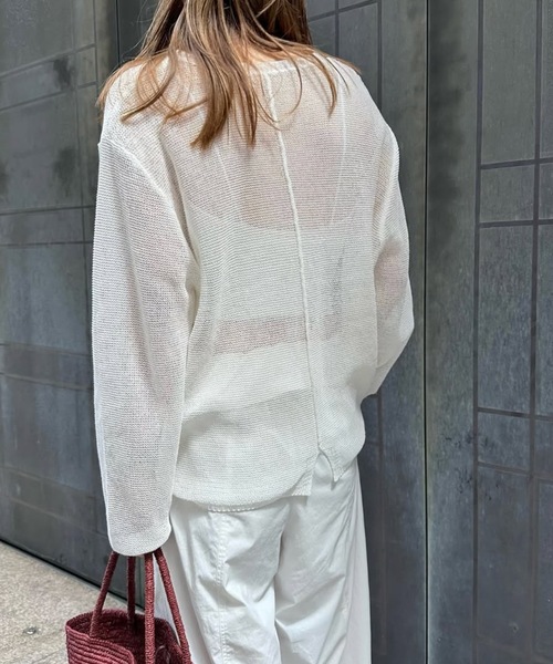 Y241128-51 Emma Taylor ジャンパー　36サイズ 優待価格[Emma Taylor]サイドジップダンボールニットフーディー