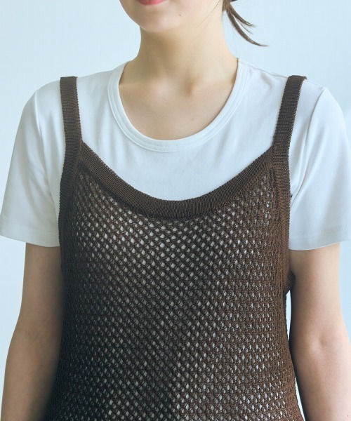 slattgir(スラットジール)の「高身長 メッシュ編キャミワンピース(トールサイズ)Essenave≪動画あり≫(ワンピース・レディース・ブラック/ブラウン・5L/M/L/LL/3L/4L)」の18枚目の写真