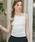 GIUNONiWEmj́uone shoulder ribbon tank / V_[{^Ni^NgbvjvbzCg