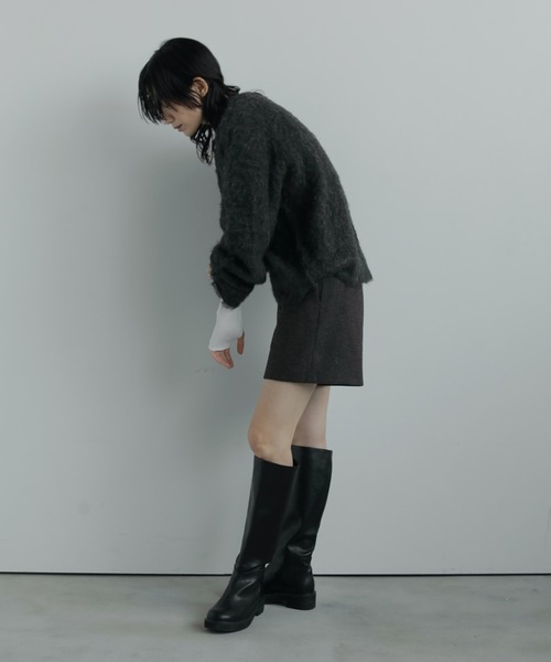 anuke Ecoleather Long Boots 37 ブラック ànuke - 【25AW】Ecoleather Long Boots / エコレザー ロングブーツ