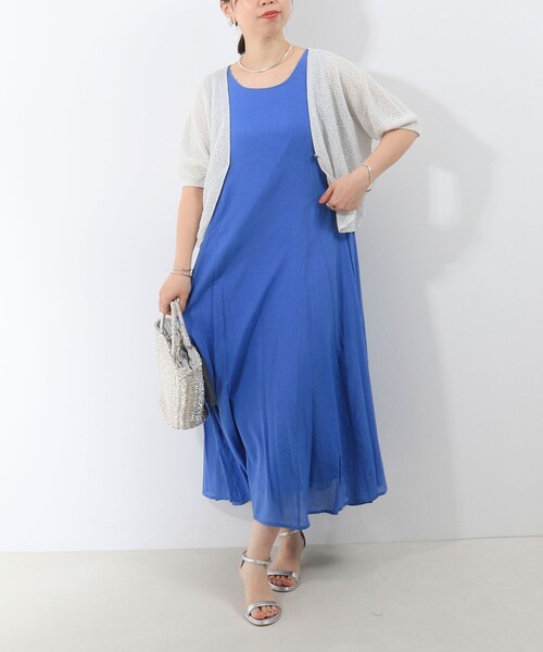 MICO COULIER（ミコクリエ）の「ホールガーメントカノコ柄ラメ羽織カーディガン（カーディガン/ボレロ・レディース・モカ/ブラック/オフホワイト・38）」の5枚目の写真