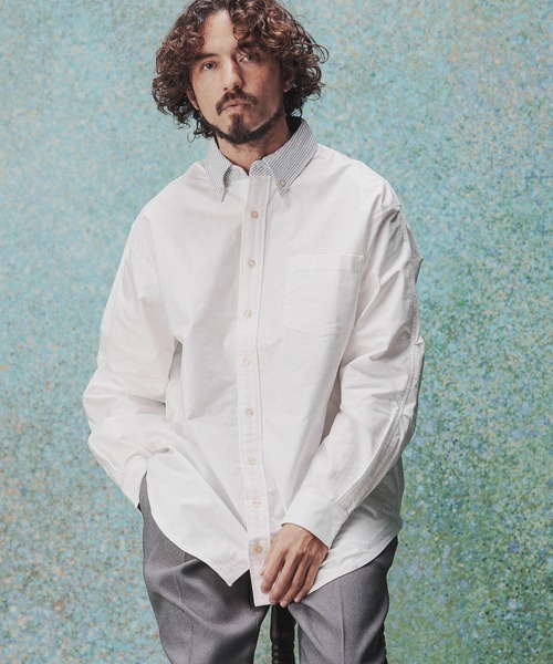 THEOREM（セオレム）の「ms6123- Cleric Oxfoed Rover LS Shirt オックスシャツ（シャツ/ブラウス・メンズ・ホワイト×ブルー/ホワイト/ホワイト×ブラック・L/XL/M）」の3枚目の写真