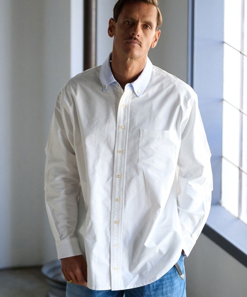 THEOREM（セオレム）の「ms6123- Cleric Oxfoed Rover LS Shirt オックスシャツ（シャツ/ブラウス・メンズ・ホワイト×ブルー/ホワイト/ホワイト×ブラック・L/XL/M）」の17枚目の写真