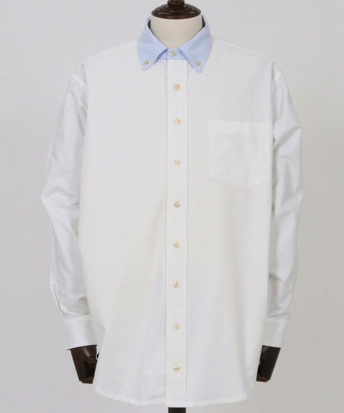 THEOREM（セオレム）の「ms6123- Cleric Oxfoed Rover LS Shirt オックスシャツ（シャツ/ブラウス・メンズ・ホワイト×ブルー/ホワイト/ホワイト×ブラック・L/XL/M）」の13枚目の写真