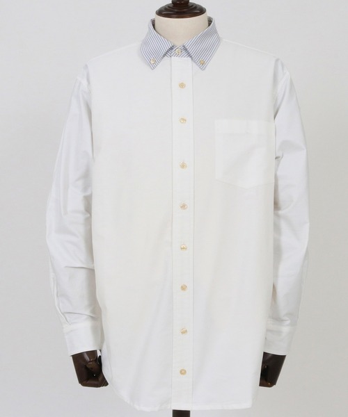 THEOREM（セオレム）の「ms6123- Cleric Oxfoed Rover LS Shirt オックスシャツ（シャツ/ブラウス・メンズ・ホワイト×ブルー/ホワイト/ホワイト×ブラック・L/XL/M）」の12枚目の写真