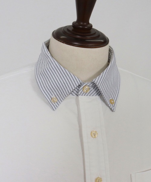 THEOREM（セオレム）の「ms6123- Cleric Oxfoed Rover LS Shirt オックスシャツ（シャツ/ブラウス・メンズ・ホワイト×ブルー/ホワイト/ホワイト×ブラック・L/XL/M）」の10枚目の写真