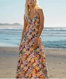 ビラボン BILLABONG 花柄ロングワンピース BILLABONG|ビラボンのワンピース(花柄・ボタニカル柄)人気
