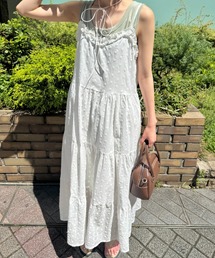 SOLLON. | 【シュシュset】フリルティアードキャミワンピース(ワンピース)